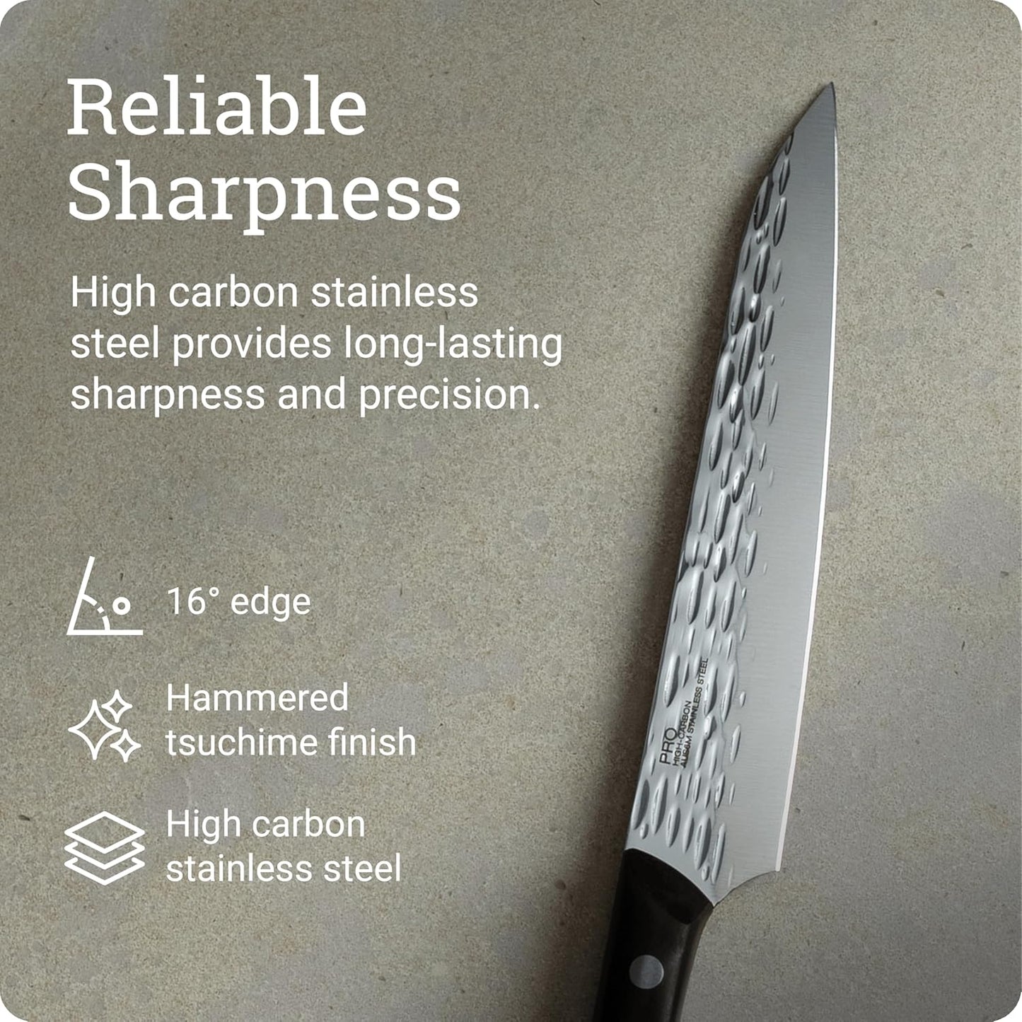 Kai PRO 6" Utility Knife, Hand Sharpened Japanese Kitchen Knife, Japanese AUS6M Stainless Steel Blade, Full-Tang POM Handle, NSF Certified, Precision and Sharpness for Professional and Home Chefs