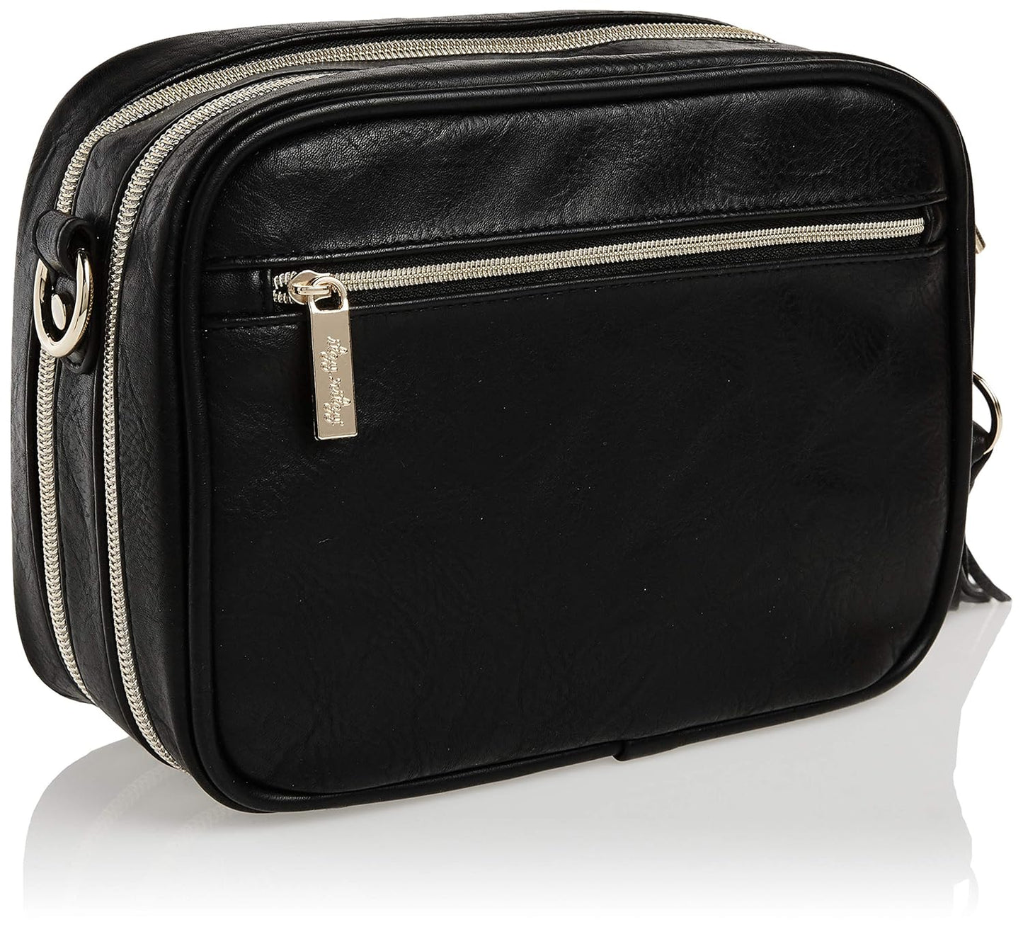 Chelsea + Cole for Itzy Ritzy Crossbody Diaper Bag - Includes 6 Pockets, Changing Pad & Tassel – Black with Sweetheart Print