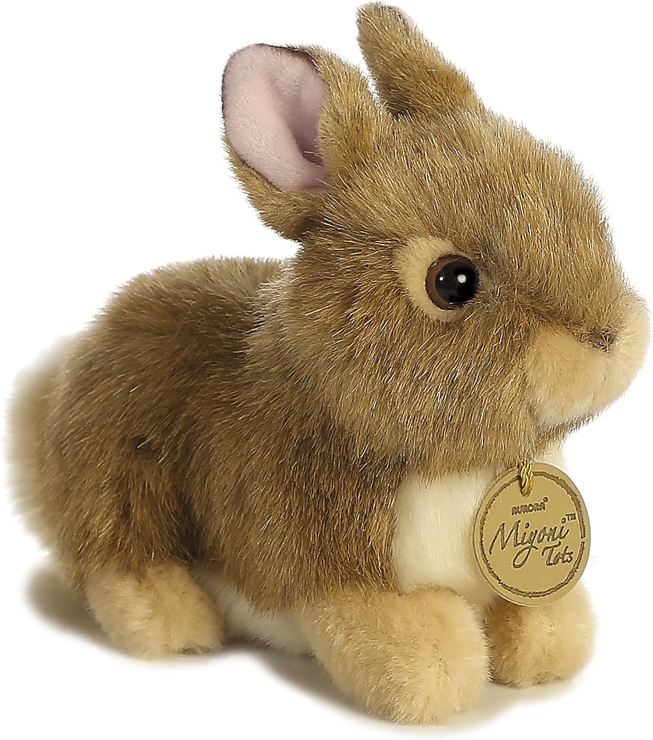 Aurora® Adorable Miyoni® Tots Baby Bunny Stuffed Animal - Lifelike Details Make a Cherished Companion - Perfect for Decorating Bedrooms or Classrooms - Brown 6.5 Inches