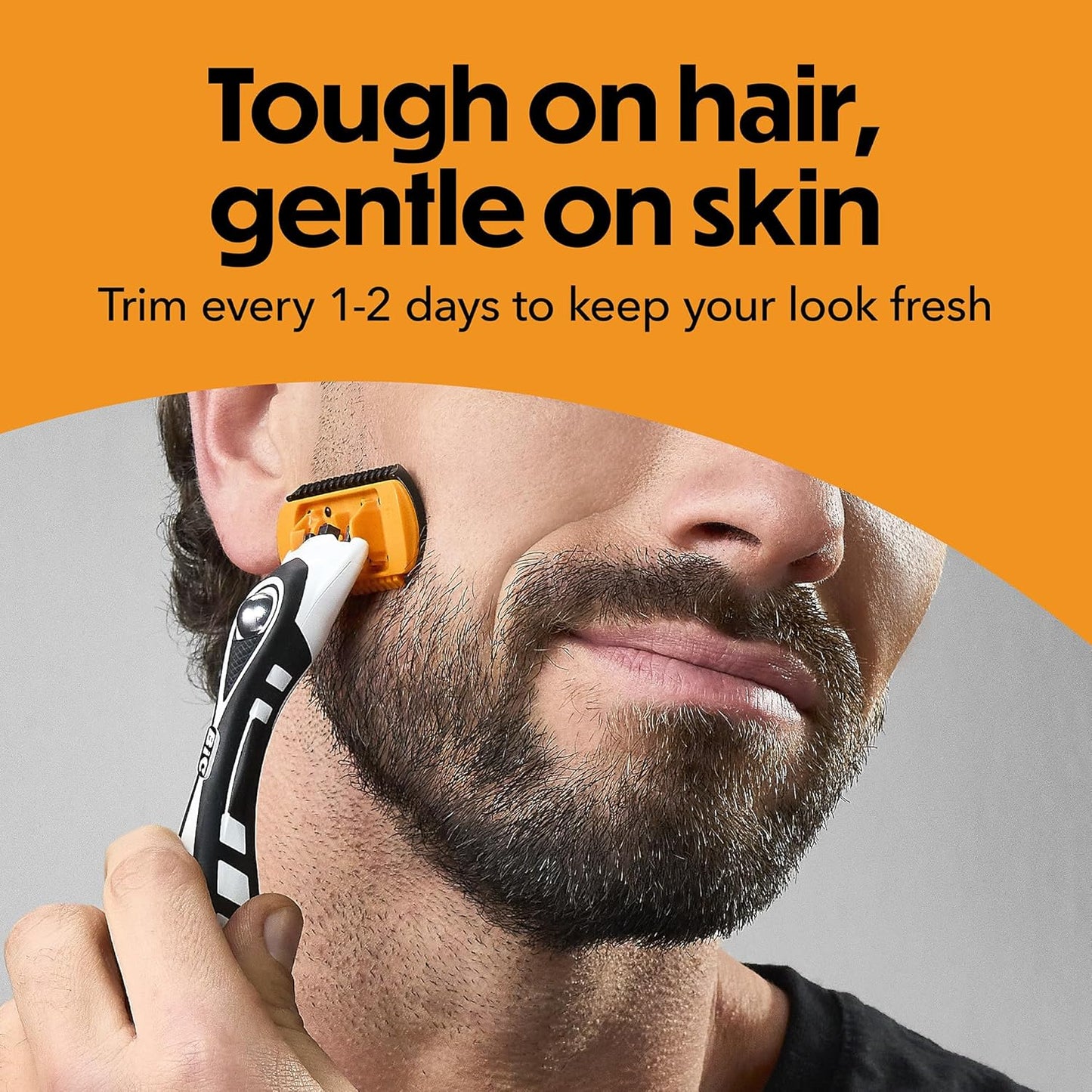 BIC Flex 5 Trim and Shave Men's Grooming Kit, 1 Handle, 3 Razor Cartridges, 6 Trimmers, Travel Essentials for Spring Break