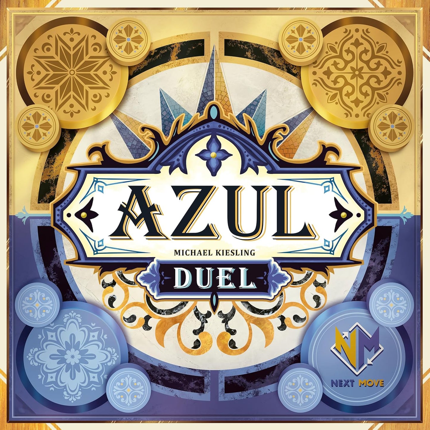 Asmodee Azul Duel Board Game - Competitive Head-to-Head Tile-Placement Strategy Game, Stunning Mosaic Art and Quick Gameplay for Kids & Adults, Ages 8+, 2 Players, 30-45 Minute Playtime
