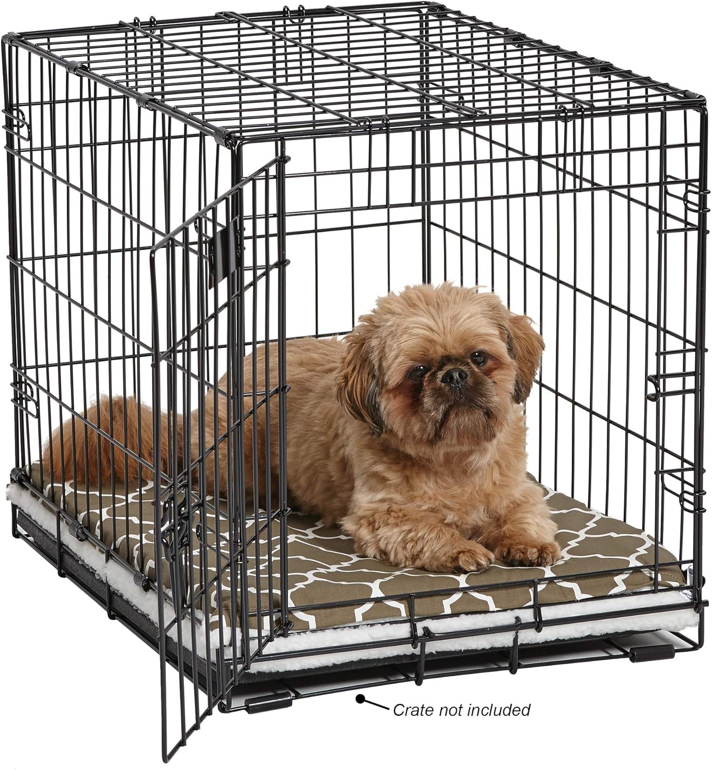 Midwest Homes for Pets 24" Brown Geo/Fleece Reversible Crate Pad - Defender Mat, Model: 027773022084