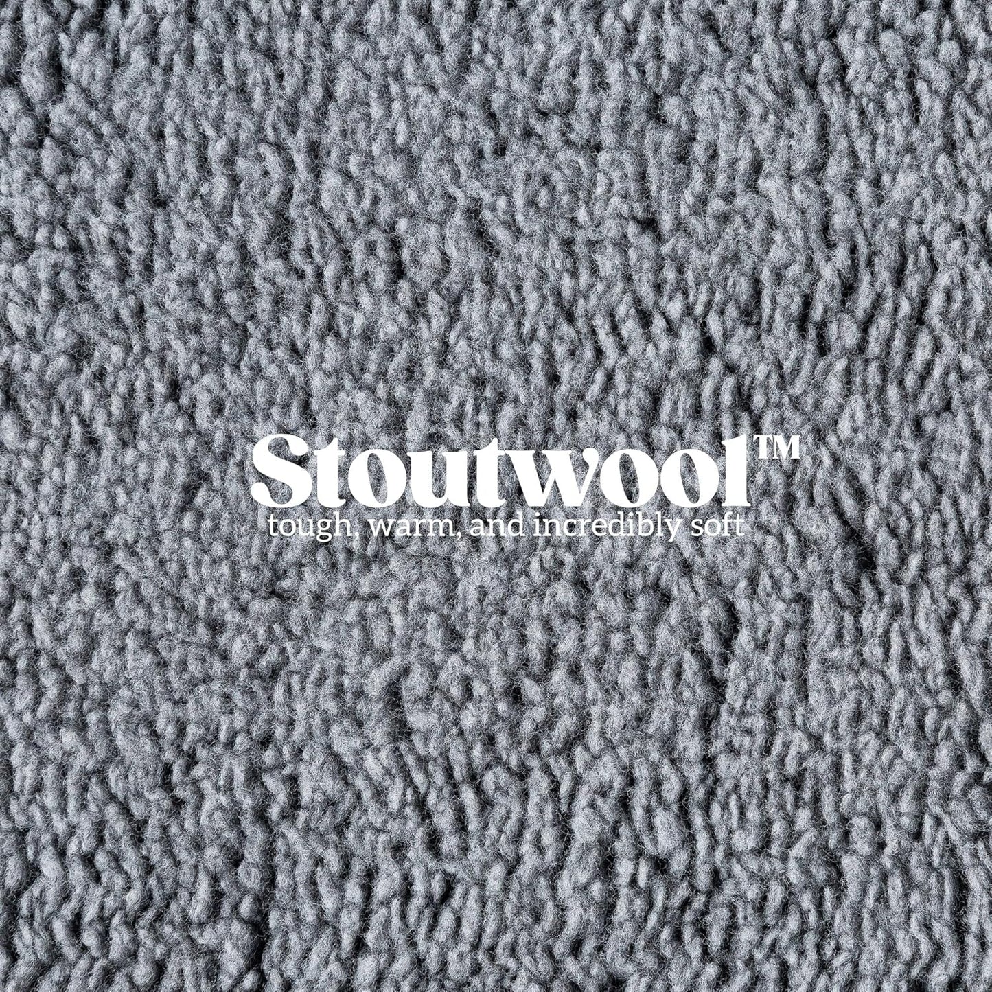 Stoutwool Indestructible Dog Bed - Round Chew Proof Dog Pad - Fluffy Pillow Bed for Aggressive Chewers - Durable - Washable - Ideal for Extra Large Breeds - 42", Charcoal