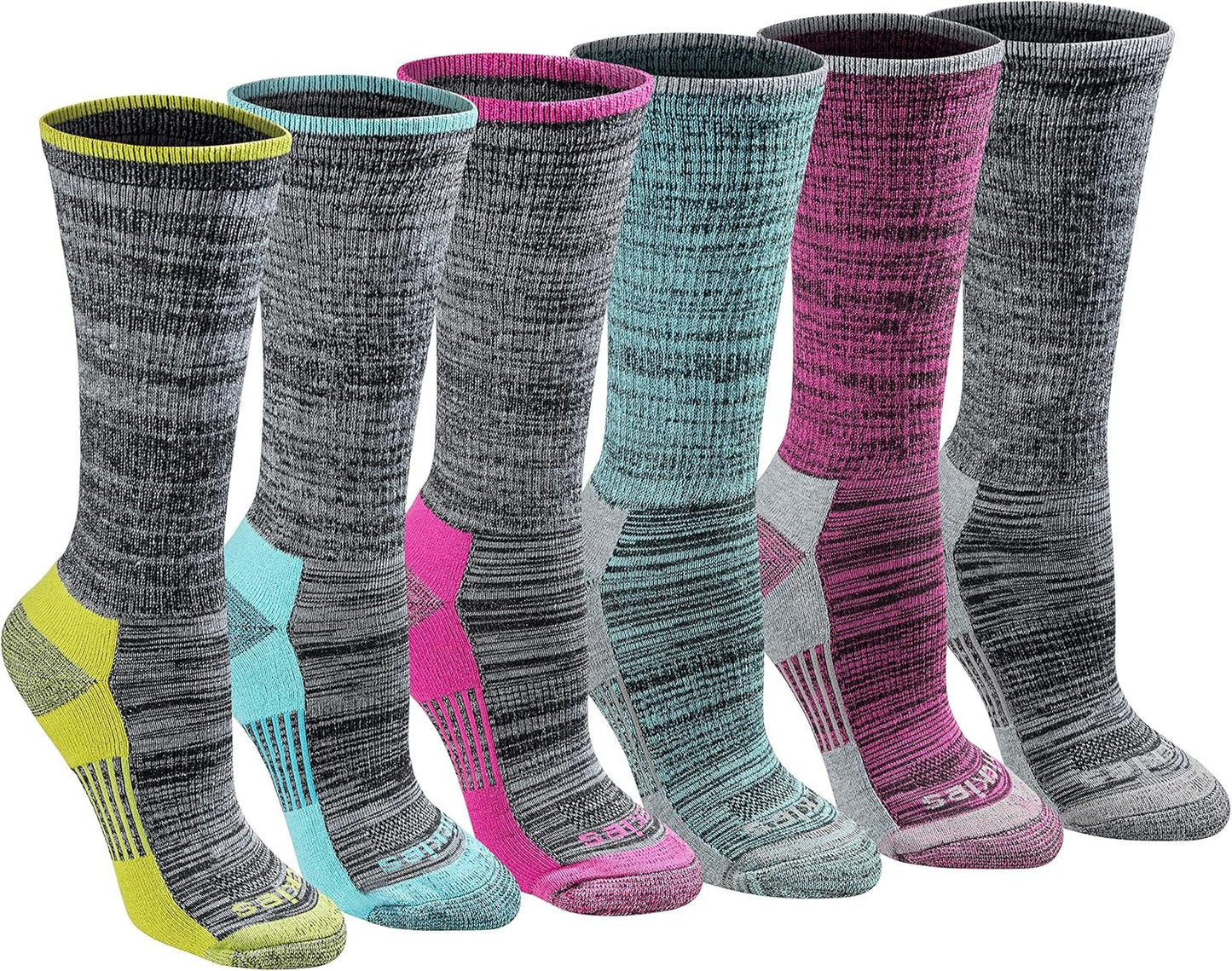 Dickies Women's Dri-Tech Fashion Moisture Control Crew Socks (6, 12 Pairs)