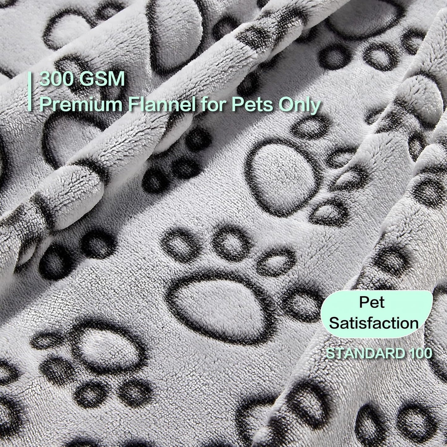 Stuffed 3pcs Premium Soft Dog Blankets for Small Dogs, Cat Blanket Calming Washable for Bed Couch Crate Protection Cover, Dog Puppy Kitten Essentials Christmas Dog Gifts, 24 * 32 inches, Grey