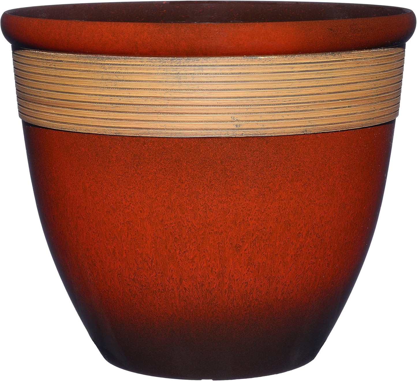 Classic Home and Garden Premiere Collection Planter, Abigail 15", Lava Red