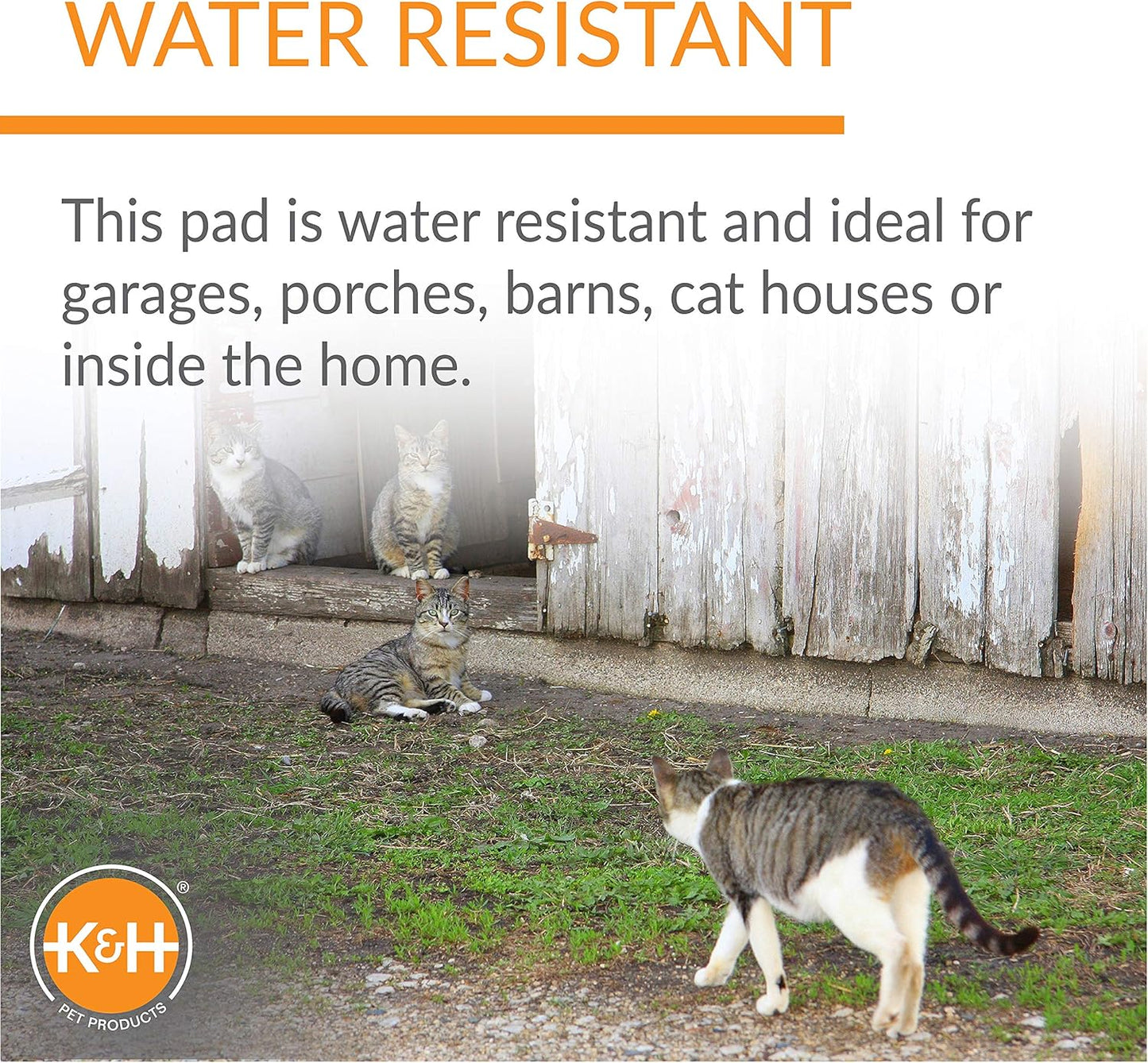 K&H Pet Products Extreme Weather Outdoor Heated Kitty Pad with Deluxe Cover