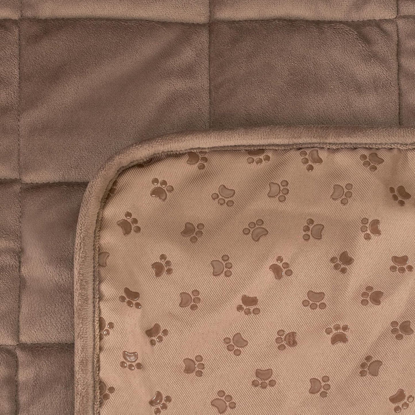 SureFit Pet Otis Quilted 3-Sided Bolster Pet Bed, Waterproof Couch Protector for Dogs & Cats, Plush Fabric & Odor Control, Machine Washable Non-Slip Pet Couch Protector, Large, 46 in x 32 in, Sable