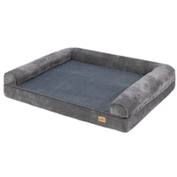 Large orthopedic pet bed joint support detail