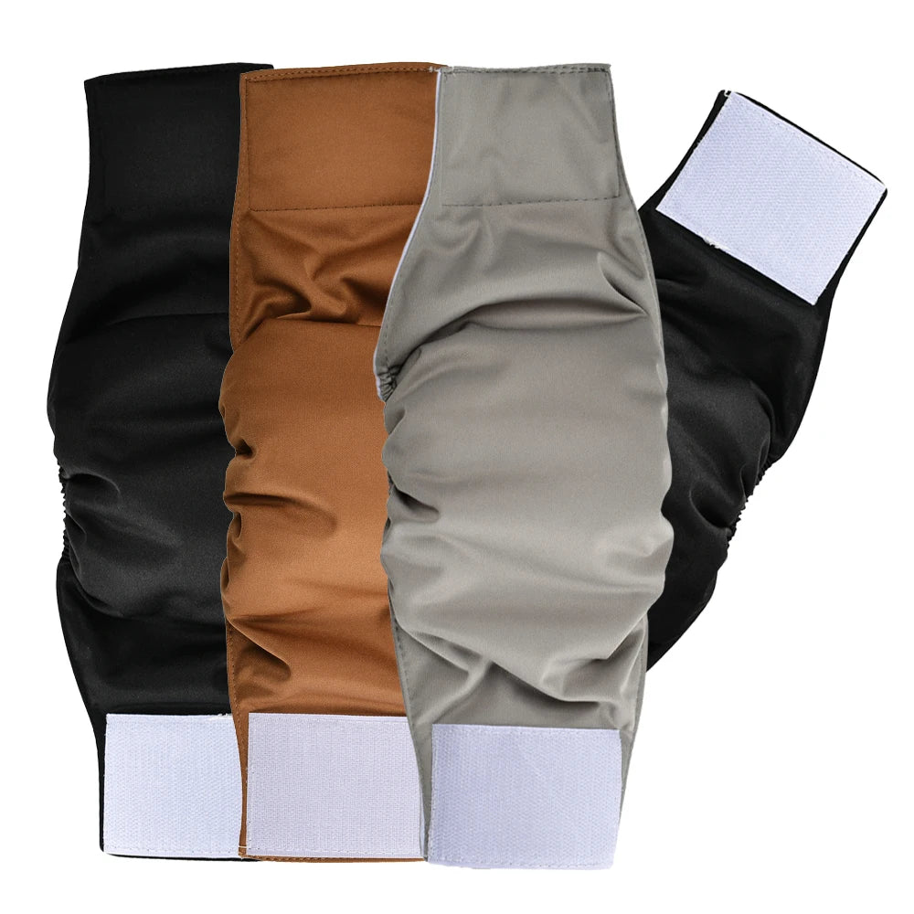Dog Belly Bands for Male Dogs (3-Pack), Washable Reusable Male Wraps for Incontinence & Marking, Adjustable, Small Medium Large