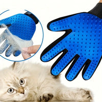 Gentle massage grooming mitt for senior dogs
