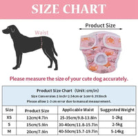 Reusable female dog diapers sizes for senior dogs