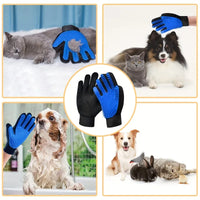 Loose hair peels off deshedding glove easy cleanup