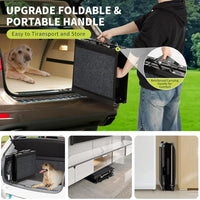 Adjustable height senior dog ramp