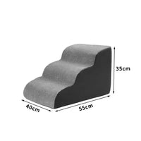 2 and 3 step dog stairs foam detail