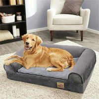 Memory foam bolster couch bed for senior dogs