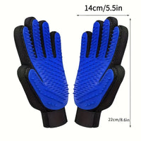 Pet grooming glove adjustable wrist strap