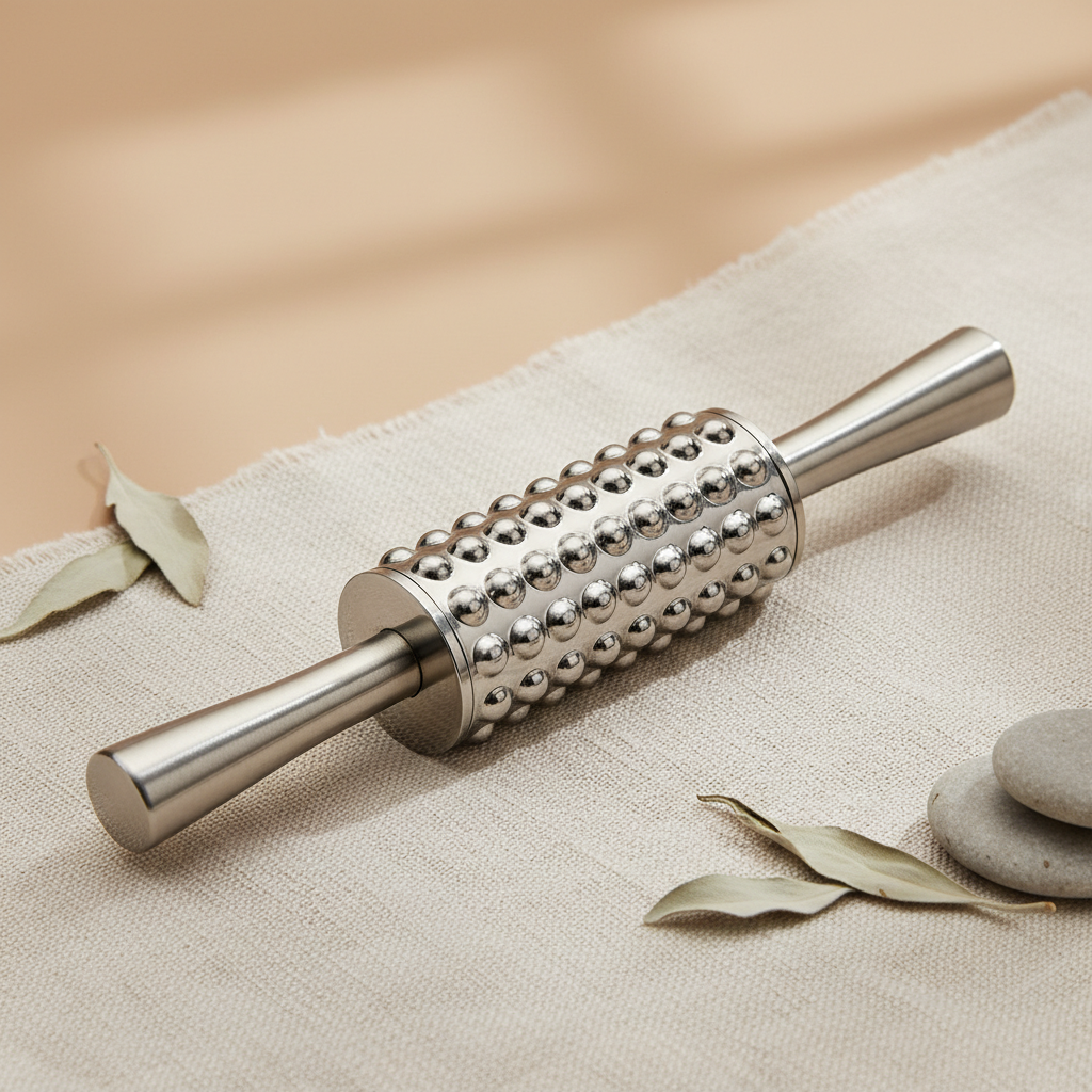 Acupuncture Massage Roller, Stainless Steel, Portable Manual — lifestyle