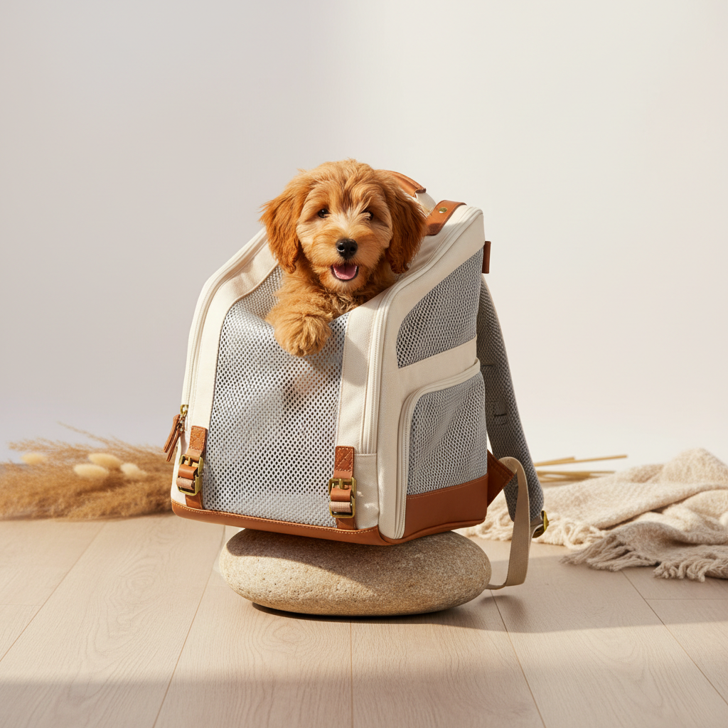 Dog Carrier Backpack for Small Dogs - Breathable Mesh Hiking — lifestyle